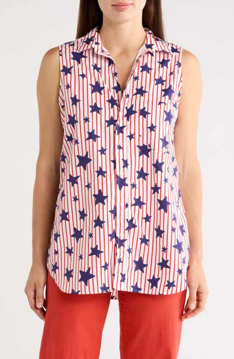 Frank & Eileen Cotton Sleeveless Button-Up Shirt