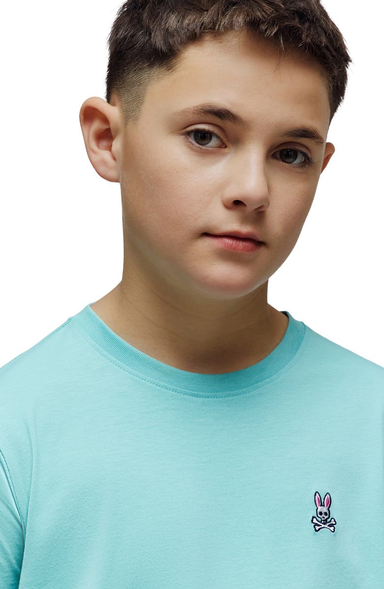 Psycho Bunny Kids
Classic Logo Embroidered Crewneck T-Shirt, Alternate, color, Aqua Haze