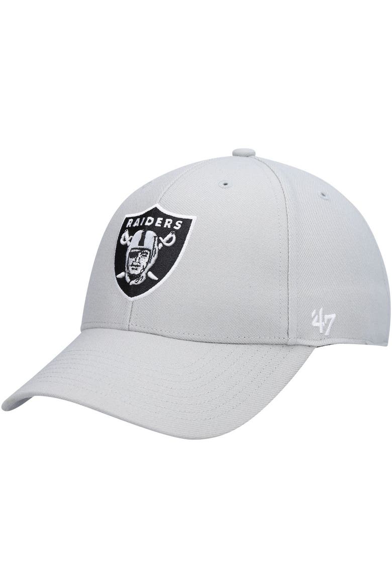 Men's '47 Gray Las Vegas Raiders MVP Adjustable Hat, Main, color, Gray