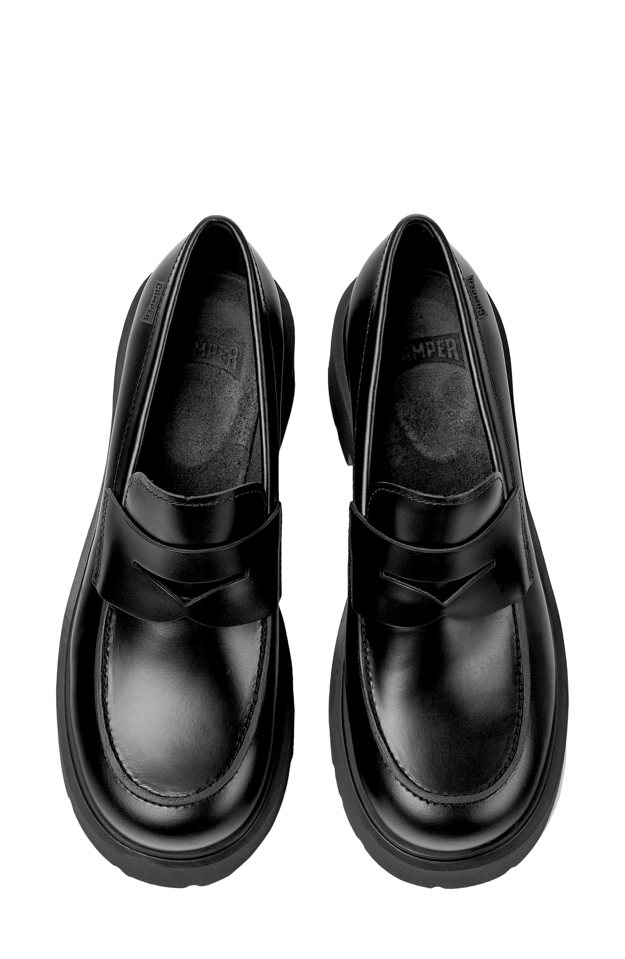 Camper Milah Penny Loafer, Alternate, color, Black