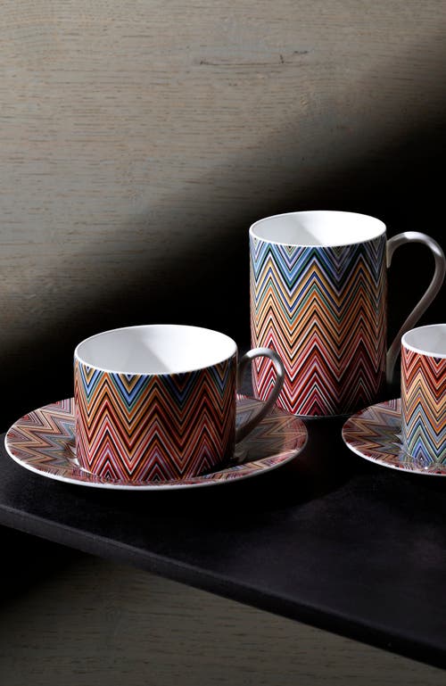 Missoni Home Tableware Tea Cup & Saucer Zig Zag Set Of 2