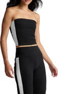 Beyond Yoga Space Dye Strapless Stripe Crop Top