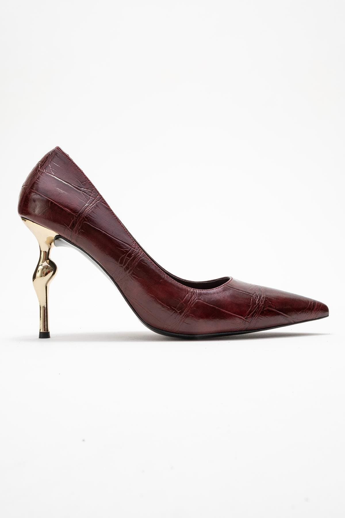 Prologue Shoes Hudson Pointed Toe Pump, Alternate, color, Burgundy Printed