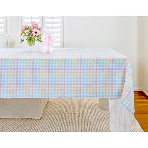 Linen Tablecloth - Gingham Check