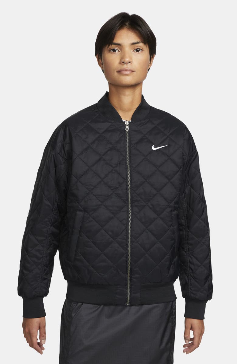 Nike Sportswear Reversible Varsity Quilted Bomber Jacket, Alternate, color, 