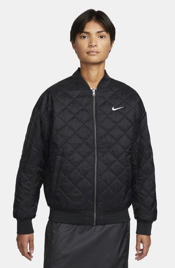 NIKE AS W J REVERSIBLE BOMBER JKT 2色 Nike Sportswear Reversible Varsity Quilted Bomber Jacket