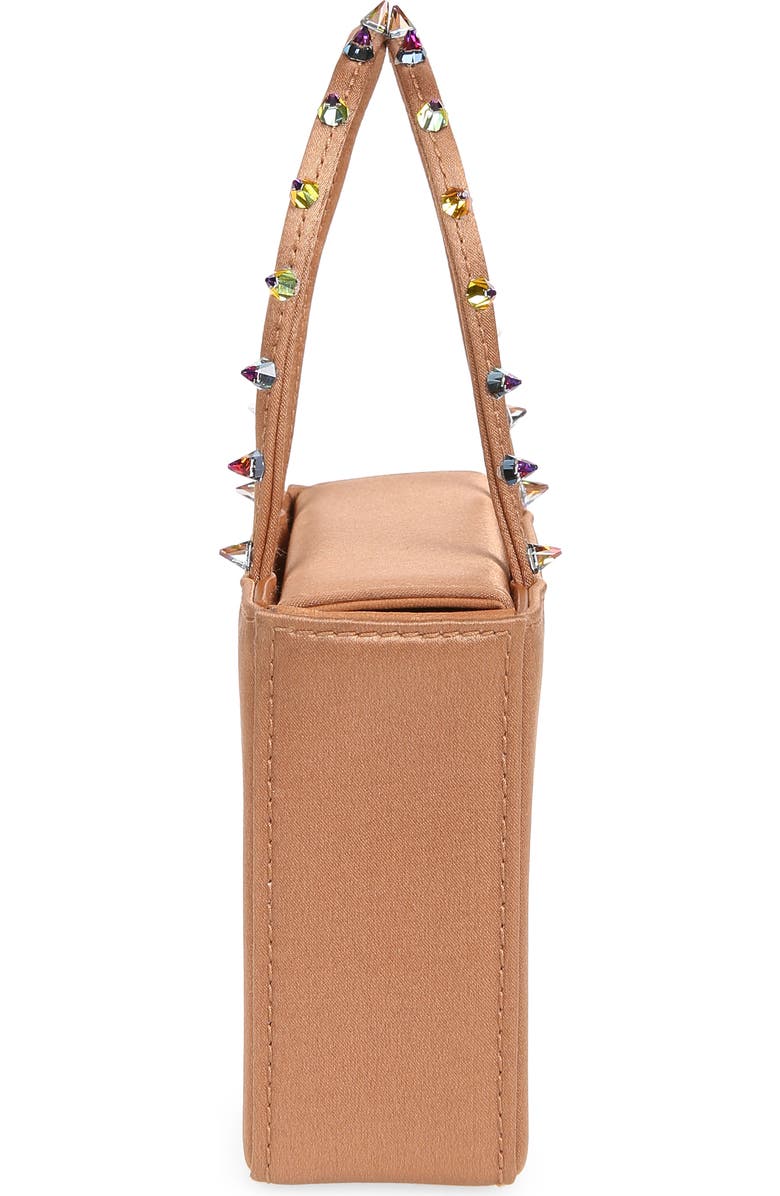 Amina Muaddi Superamini Julia Studded Top Handle Bag, Alternate, color,