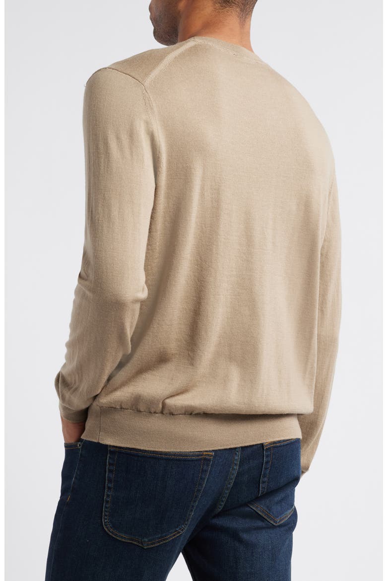 Crewneck Wool Sweater, Alternate, color, SAND