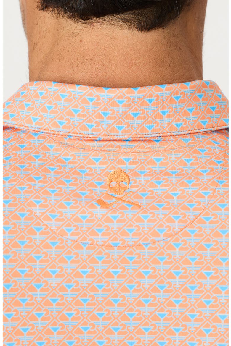 Links & Drinks Performance Golf Polo, Alternate, color, ORANGE