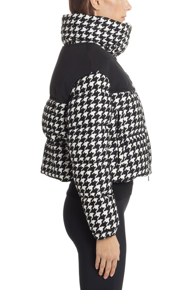 Nil Houndstooth Quilted Down Jacket, Alternate, color, WHITE