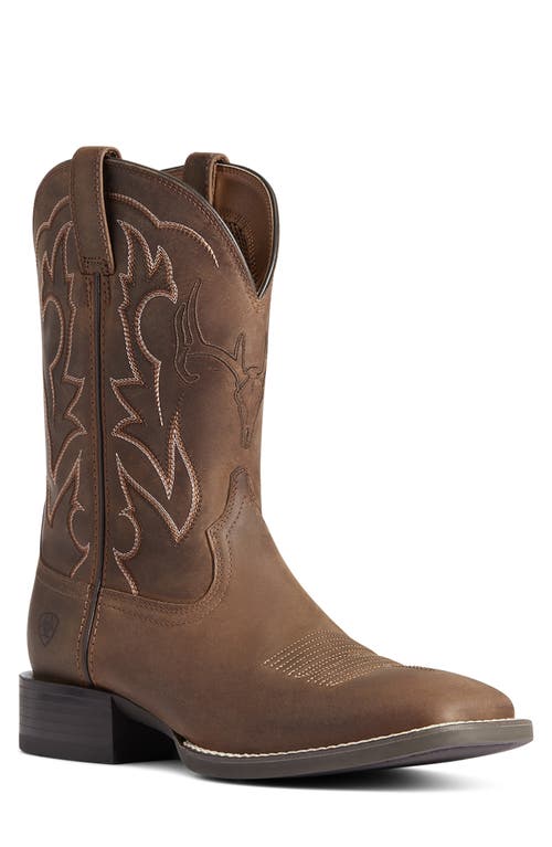 Ariat Men's Stockman Ultra Round Toe Boots In Talon Tan In Distressed Brown