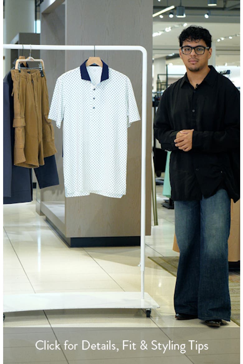 G Squared Neat Logo Print Performance Golf Polo video