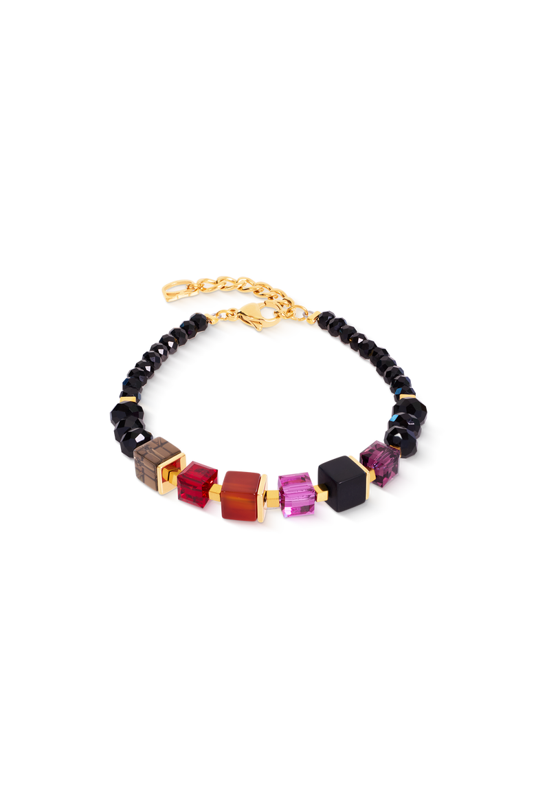 Bracelet Cube Mix Precious Berry Gold, Main, color, Red-Purple