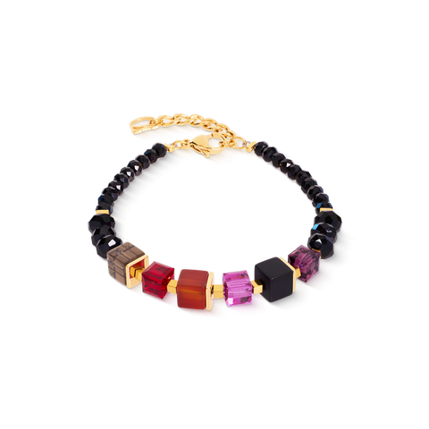 Bracelet Cube Mix Precious Berry Gold