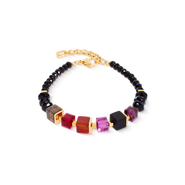 COEUR DE LION Bracelet Cube Mix Precious Berry Gold
