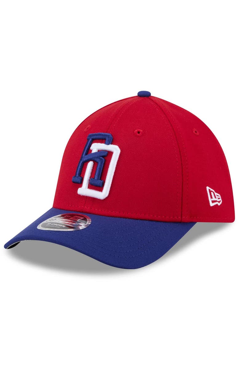 New Era Men's New Era  Red/Blue Dominican Republic Baseball 2026 World Baseball Classic M-Crown 39THIRTY Flex Hat, Alternate, color, Red