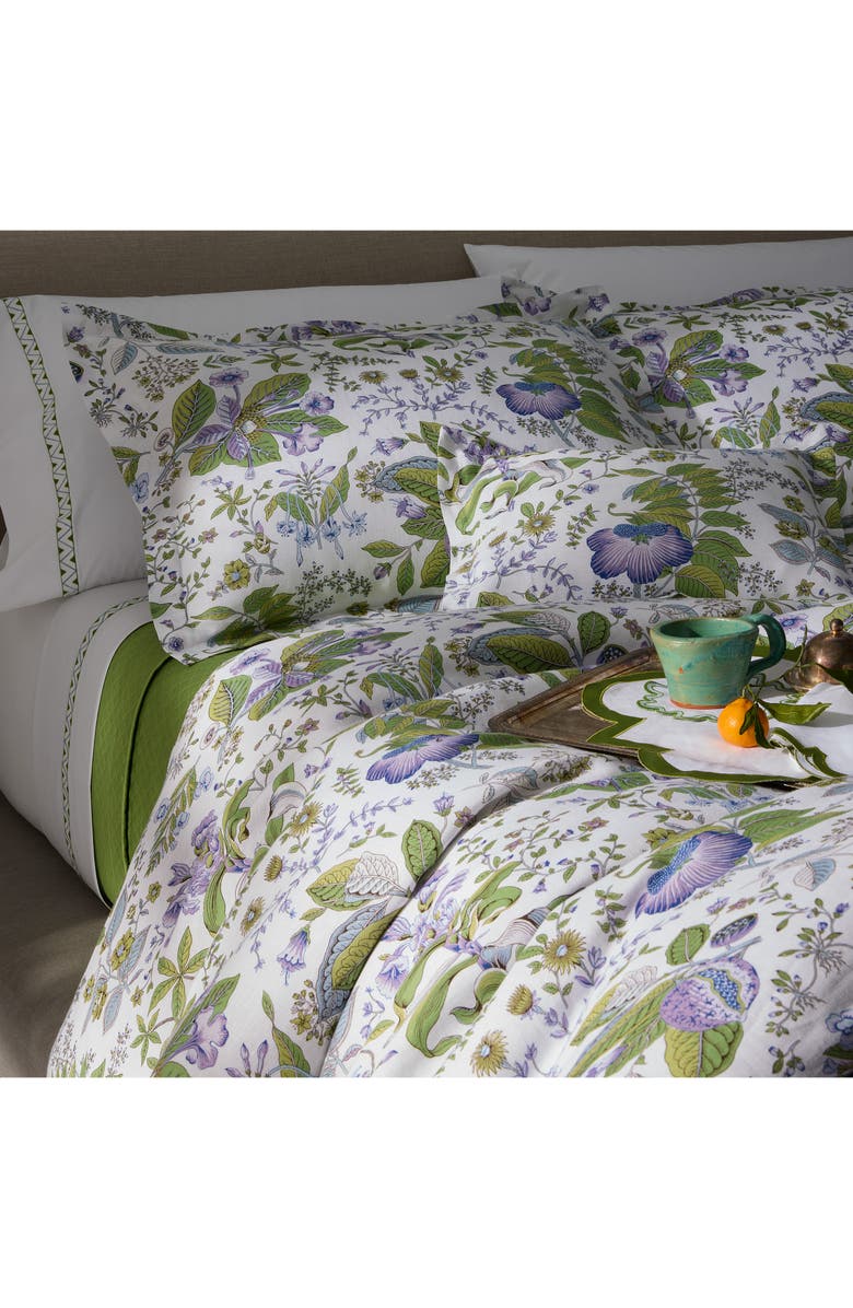 Matouk Pomegranate Linen Euro Sham, Alternate, color, Lilac