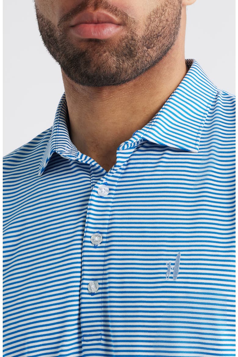 Dru Stripe Performance Polo, Alternate, color, PALISADES BLUE