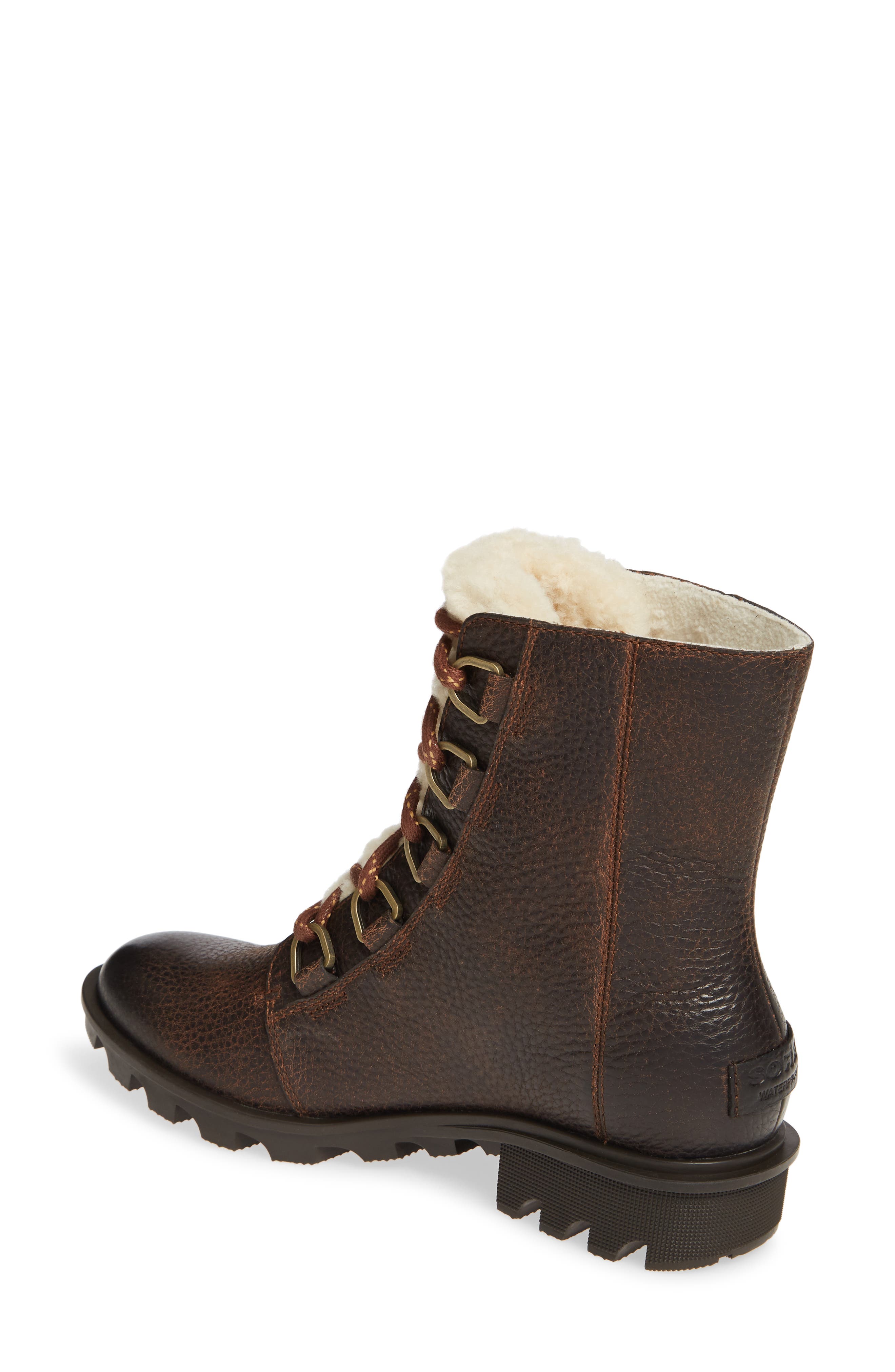 SOREL Phoenix Genuine Shearling Waterproof Bootie, Alternate, color, 