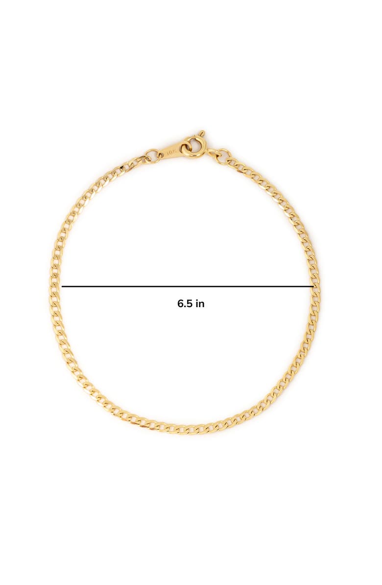 Ana Luisa Solid Yellow Gold - Mini Curb Chain Bracelet, Alternate, color, Gold