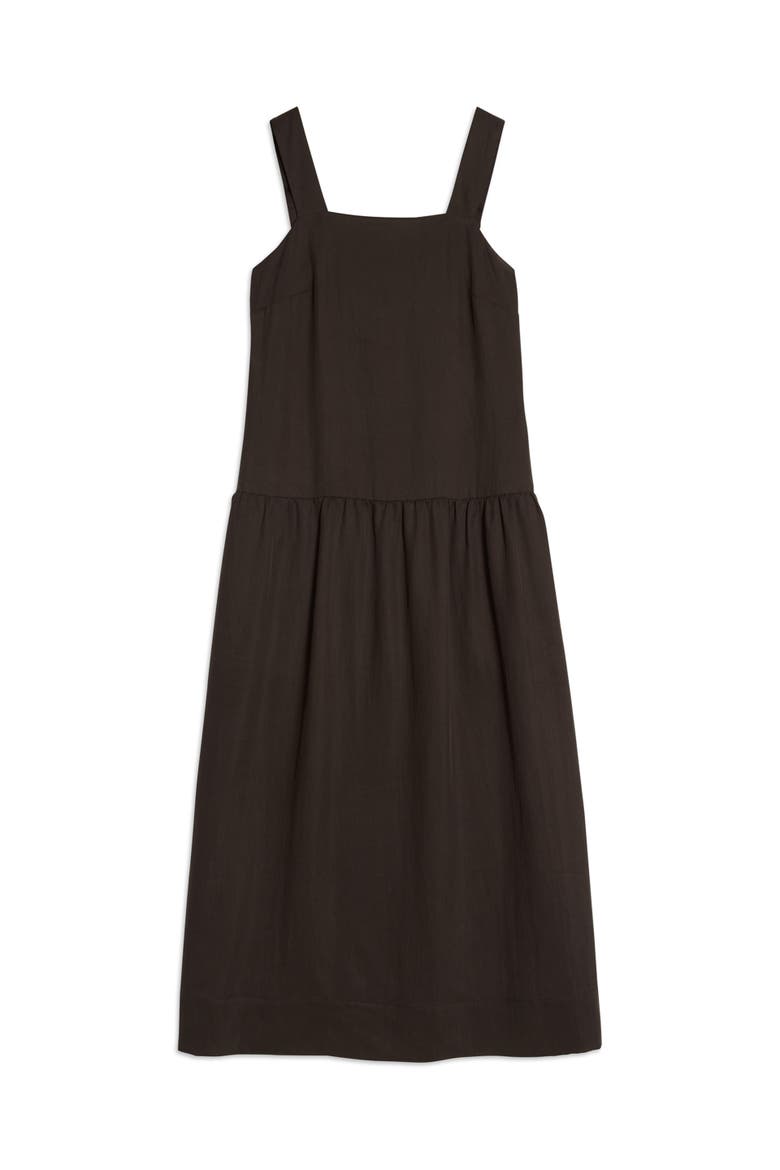Tencel Summer Square Neck Maxi Dress, Alternate, color, Chocolate