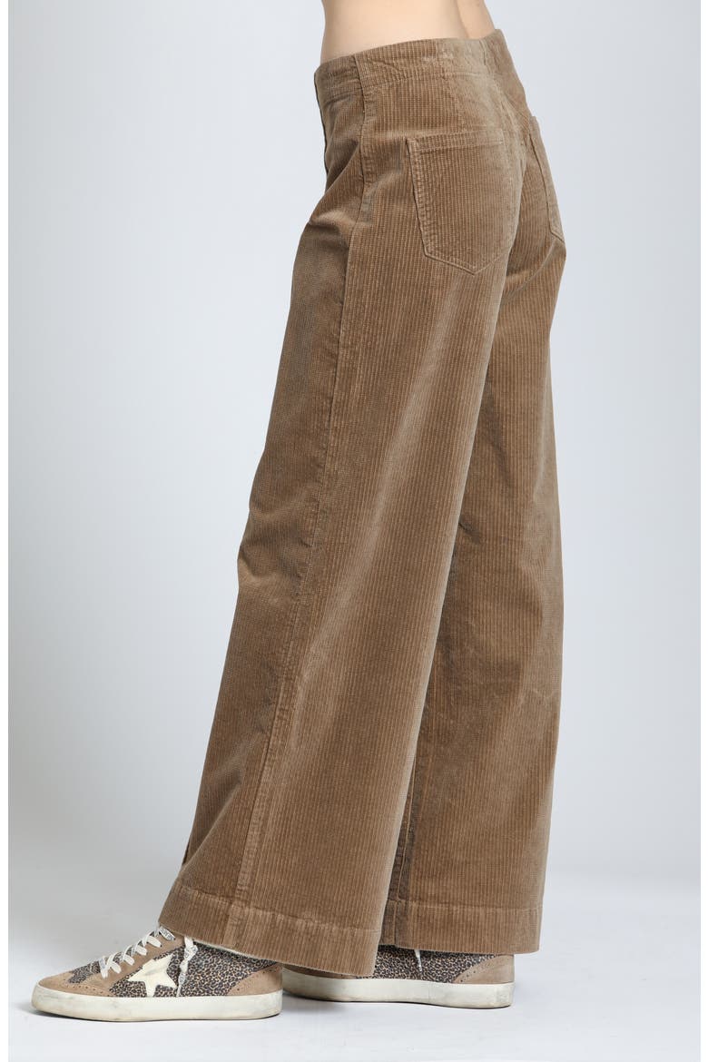 Retro Seamed Straight Leg Corduroy Pants, Alternate, color, BRONZE