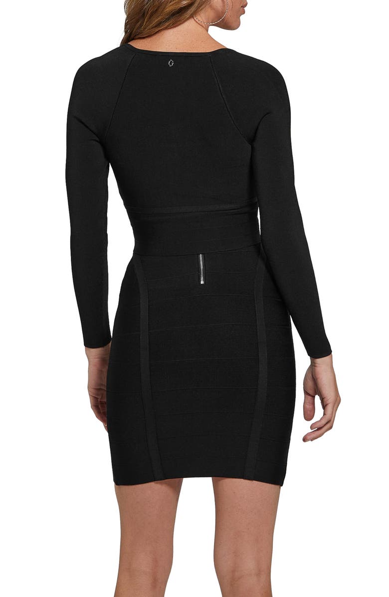 GUESS Zaylee Mirage Long Sleeve Body-Con Top, Alternate, color,