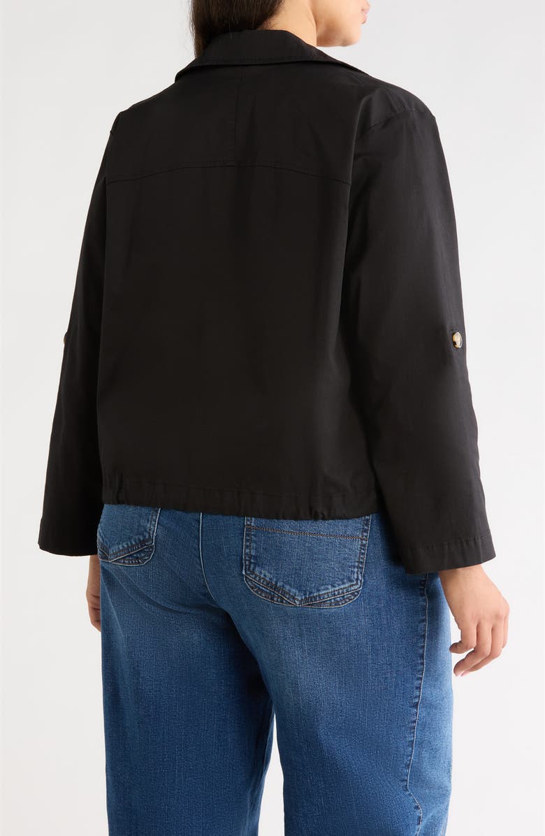 Wit & Wisdom Roll Tab Crop Jacket, Alternate, color, Black