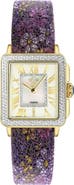 GV2 Padova Diamond Leather Strap Watch, 27mm x 30mm - 0.014 ctw