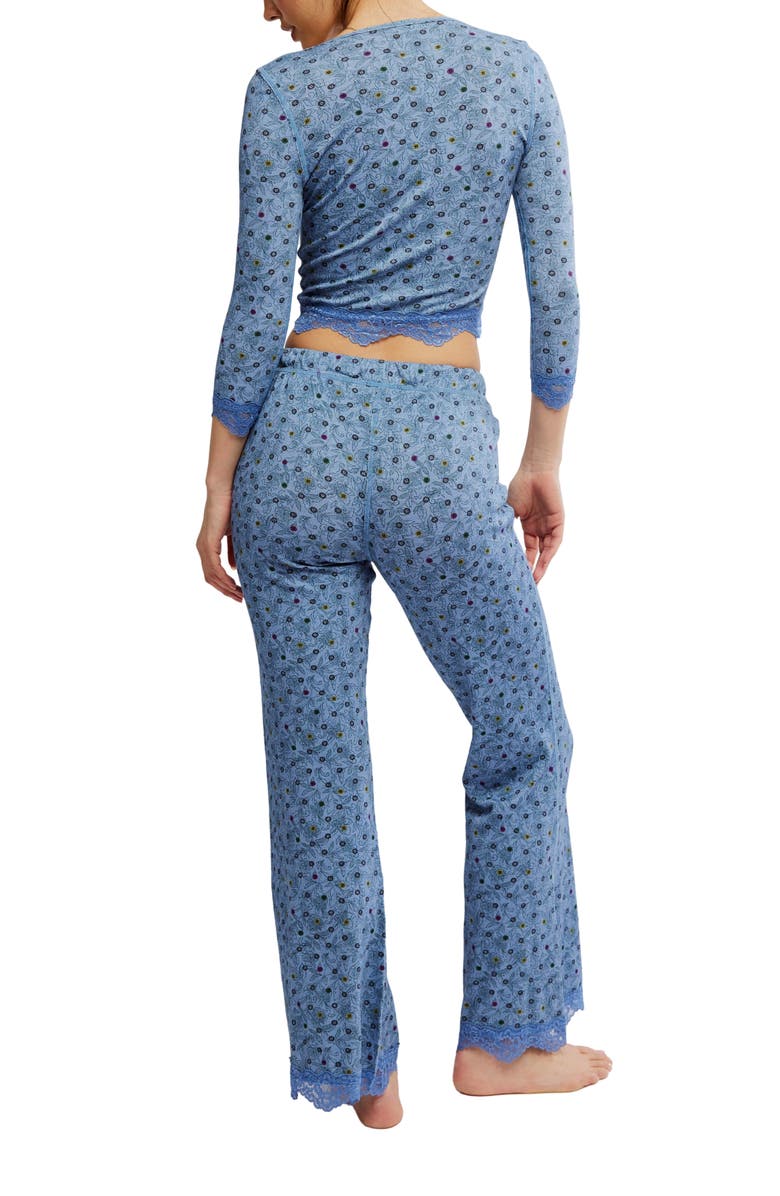 Free People Stolen Dance Pajamas, Alternate, color, Denim Combo