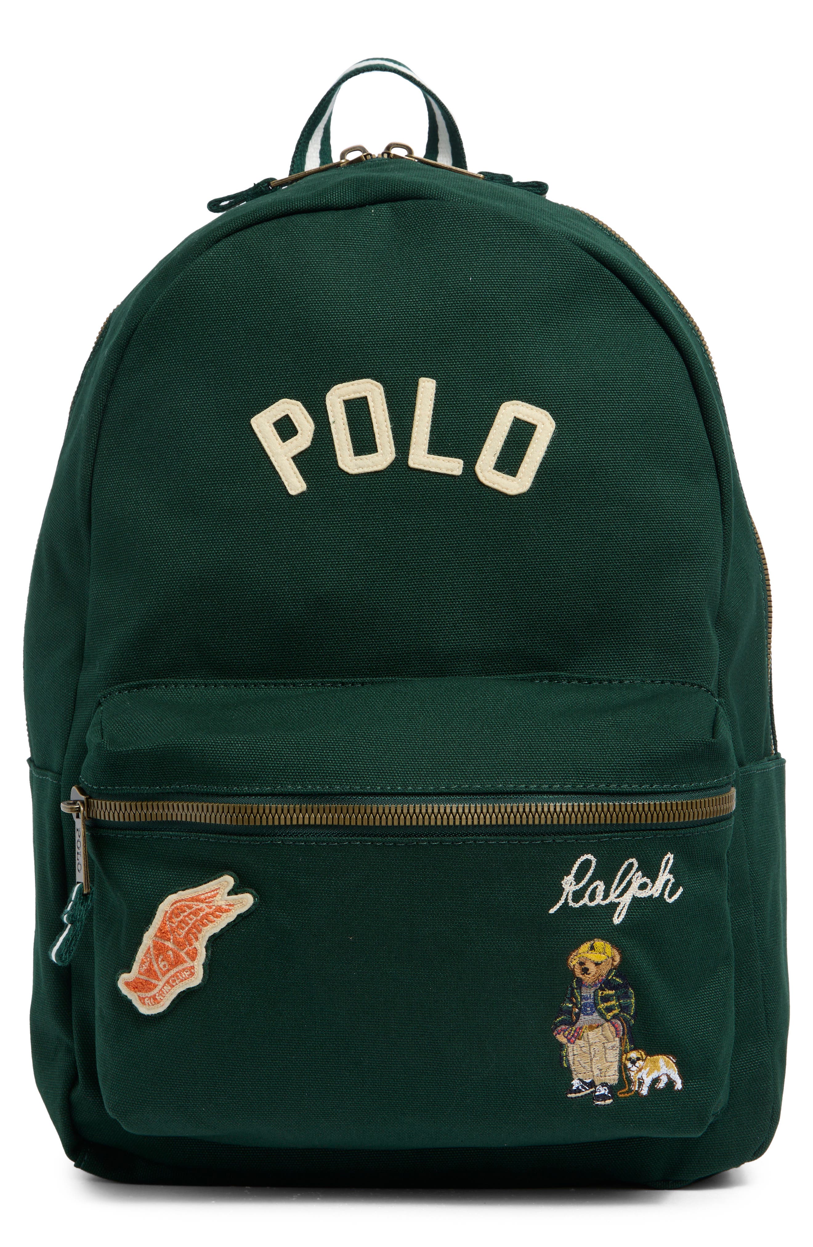 Kids' Varsity Backpack, Main, color, MOSS AGATE/ CREAM