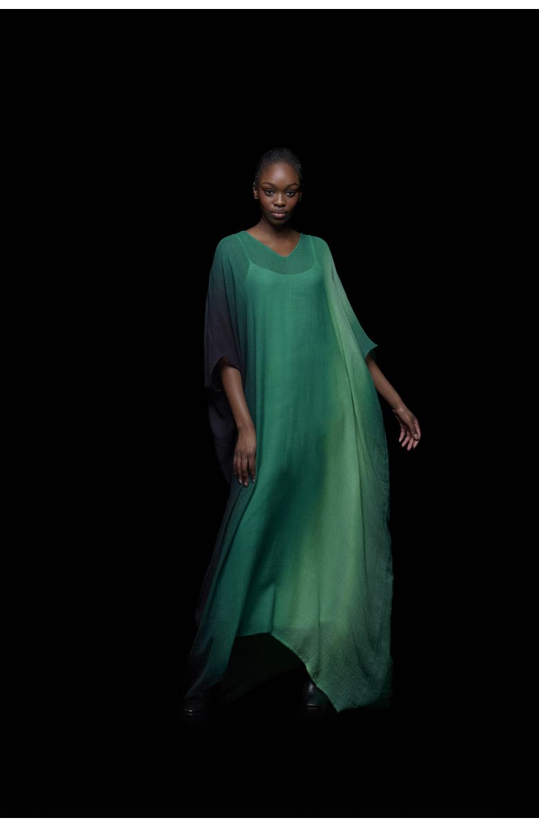 Leem Vertical Ombre Kaftan, Alternate, color, Green