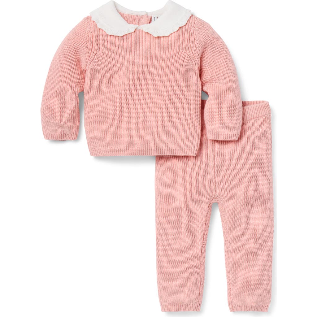 Janie and Jack Baby Crochet Collar Matching Set in Pink  product