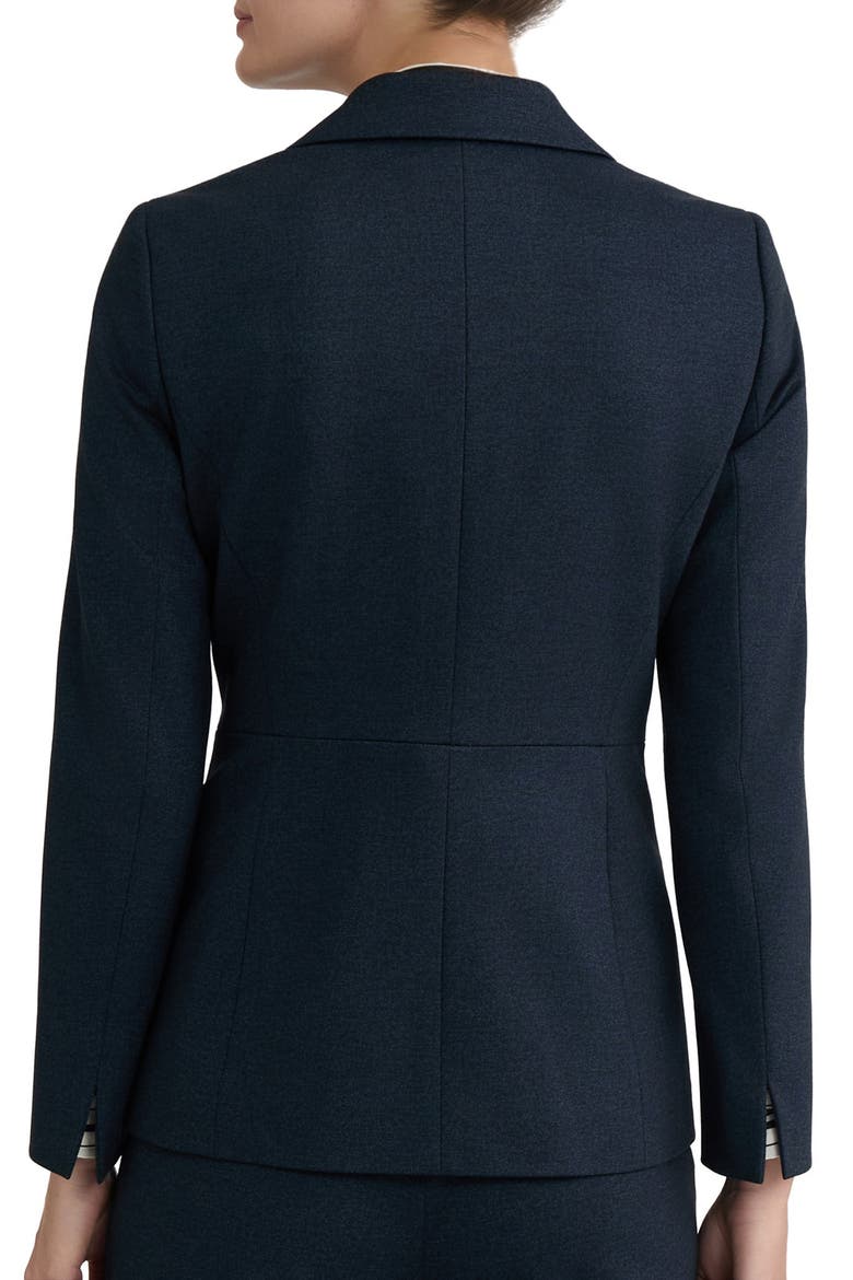 Notch Collar Waist Seam Blazer, Alternate, color, MID BLUE