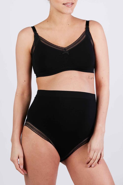 Cache Coeur Milk Maternity And Nursing Seamless Bra In Black