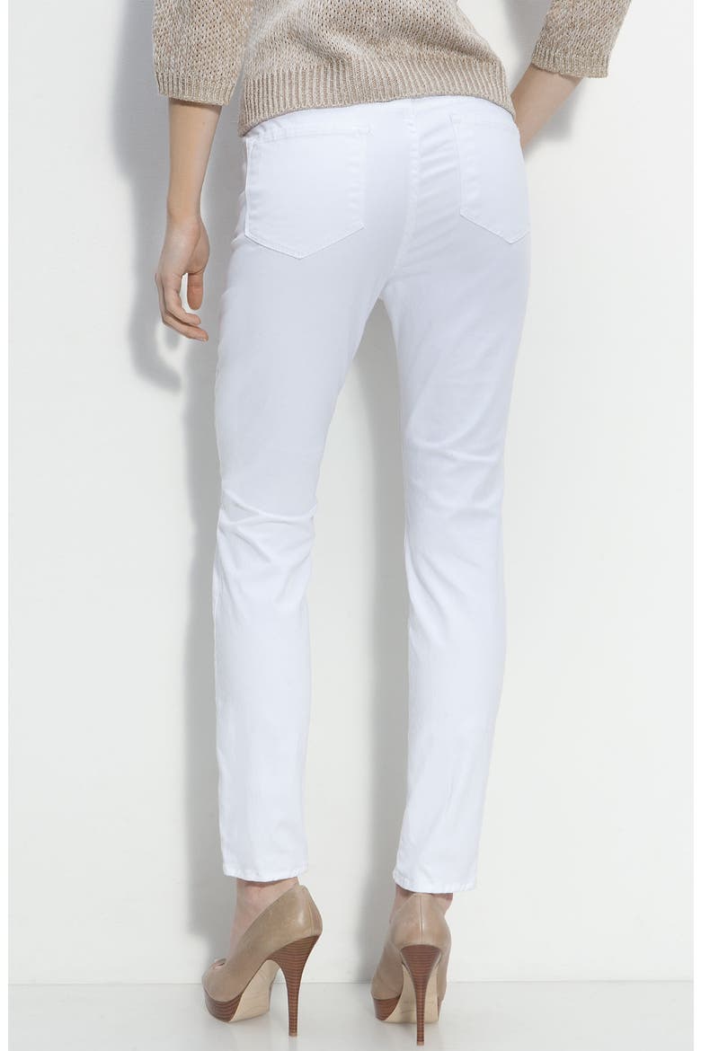 Skinny Twill Ankle Jeans (Nordstrom Exclusive), Alternate, color, WHITE