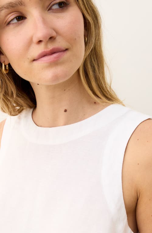 Marine Layer Quinn Sleeveless Linen Blend Crop Top