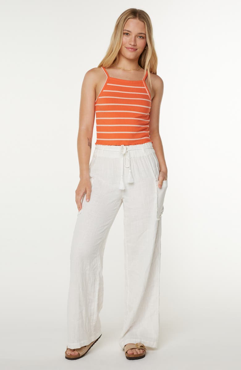 Roxy Cool Sunsetz Rib Tank, Alternate, color, Tigerlily Sailing Stripe