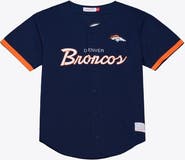 Mitchell & Ness Men's Mitchell & Ness Navy Denver Broncos Head Coach Mesh Full-Button Fashion Jersey