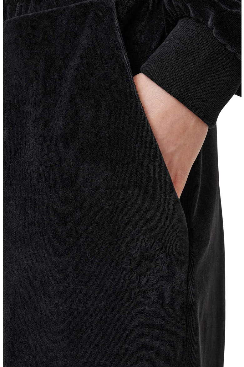 Vin Velvet Sweatpants, Alternate, color, BLACK