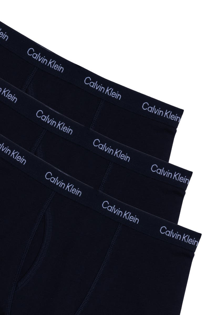 Calvin Klein Kids' Assorted 3-Pack Stretch Cotton Boxer Briefs, Alternate, color, Black/ Black/ Black