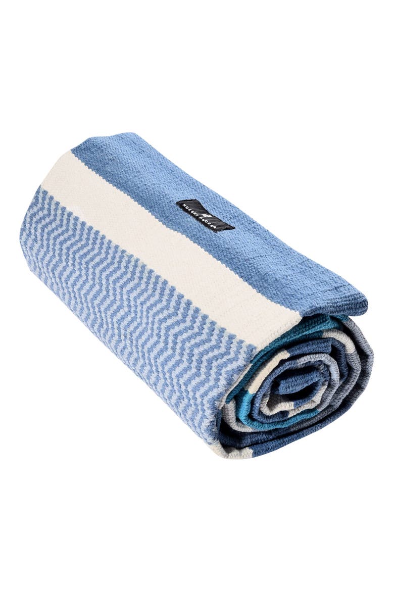 Cotton Yoga Rug, Alternate, color, Caribbean Blue