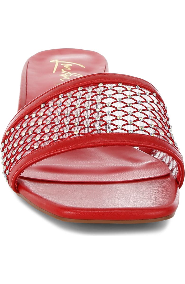 LONDON RAG Kenzia Rhinestone Studded Sandal, Alternate, color, Red