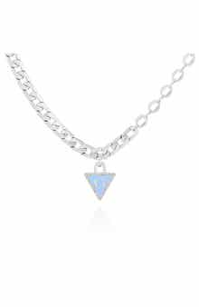 G-Logo Triangle Pendant Statement Necklace