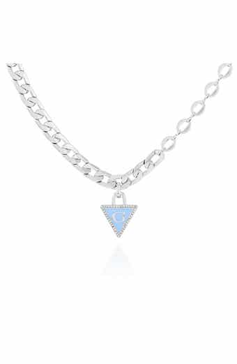 G-Logo Triangle Pendant Statement Necklace