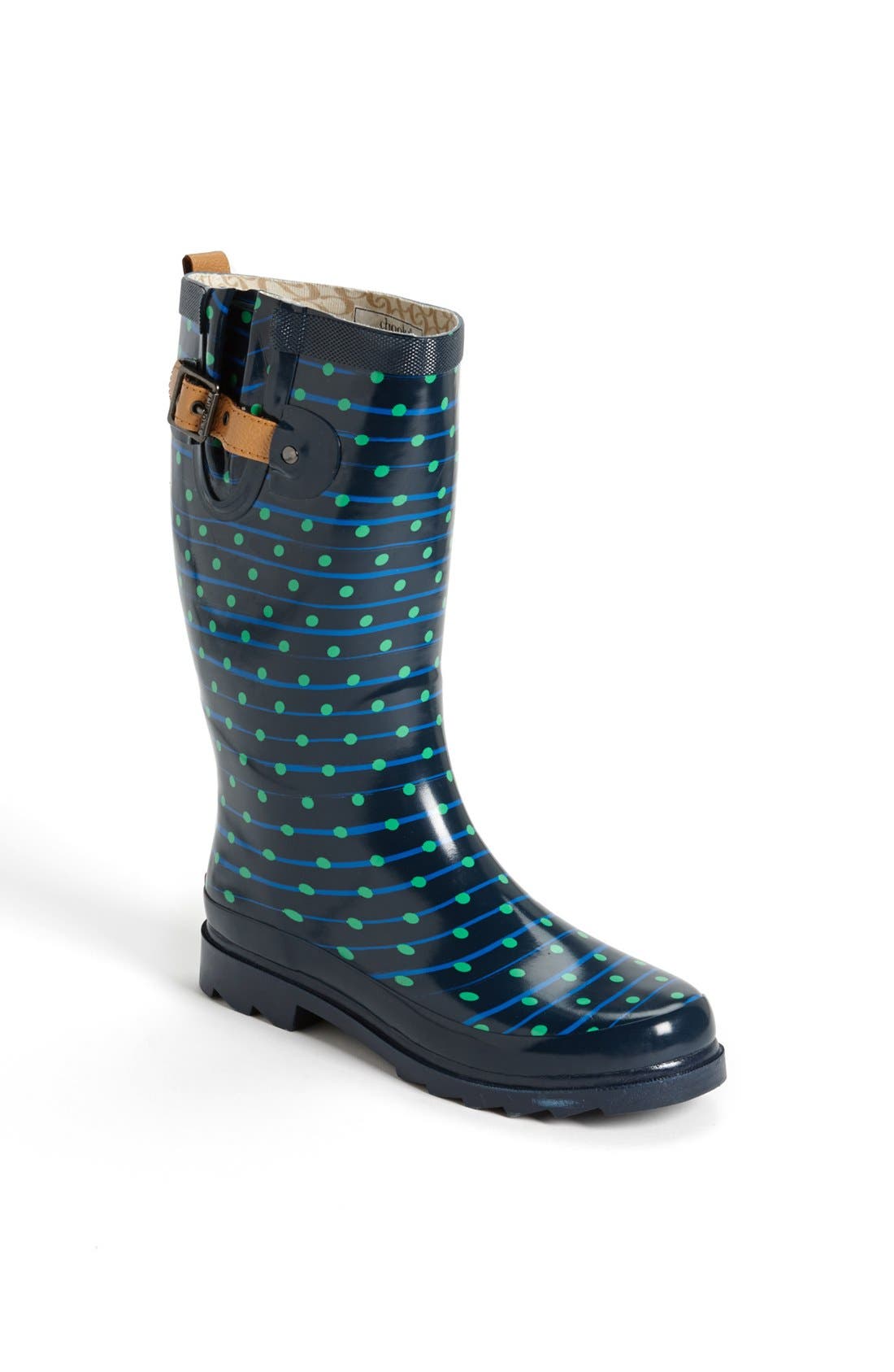'Classical Dot' Rain Boot, Main, color, BLUE