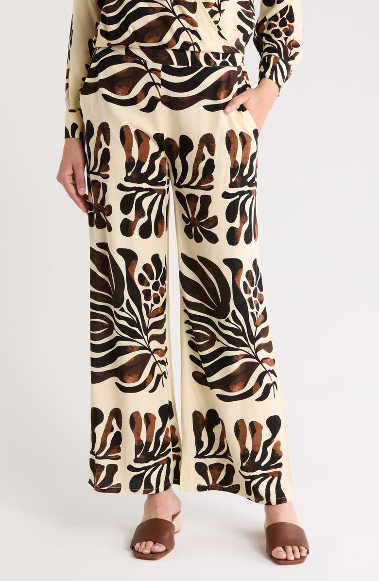 T Tahari Wide Leg Pull-On Pants, Main, color,