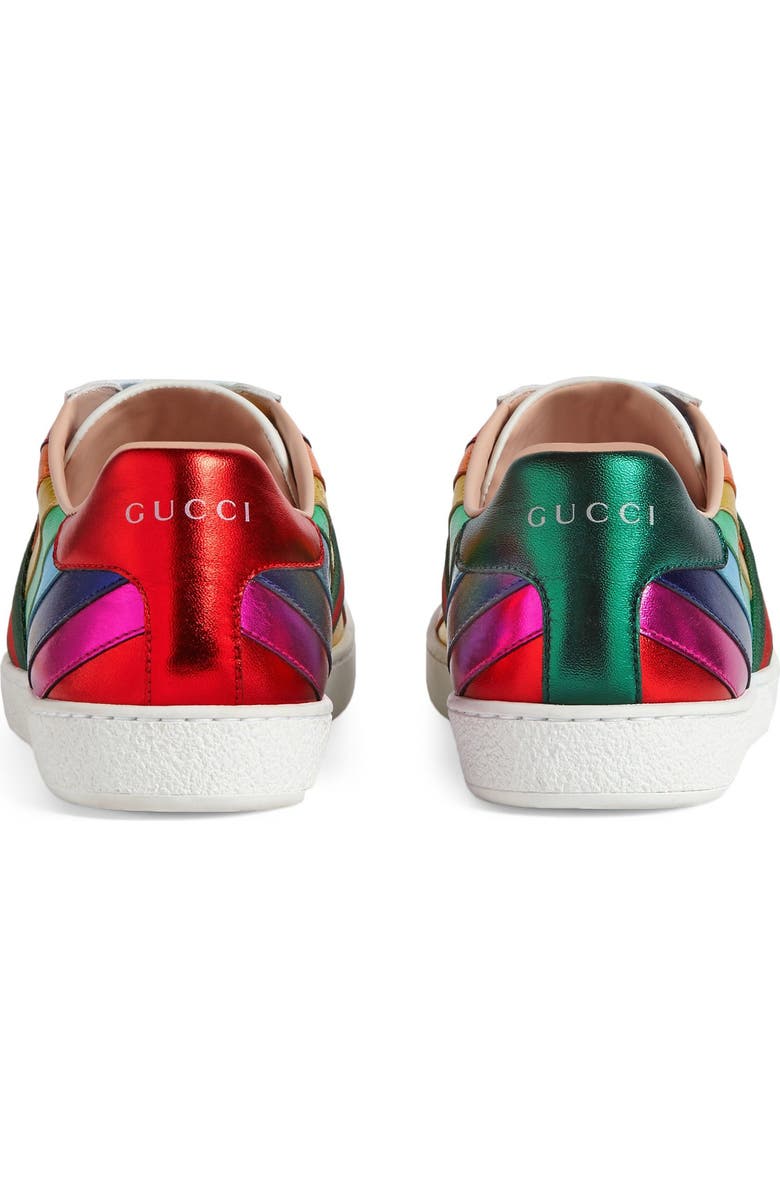 Gucci New Ace Rainbow Sneaker, Alternate, color,