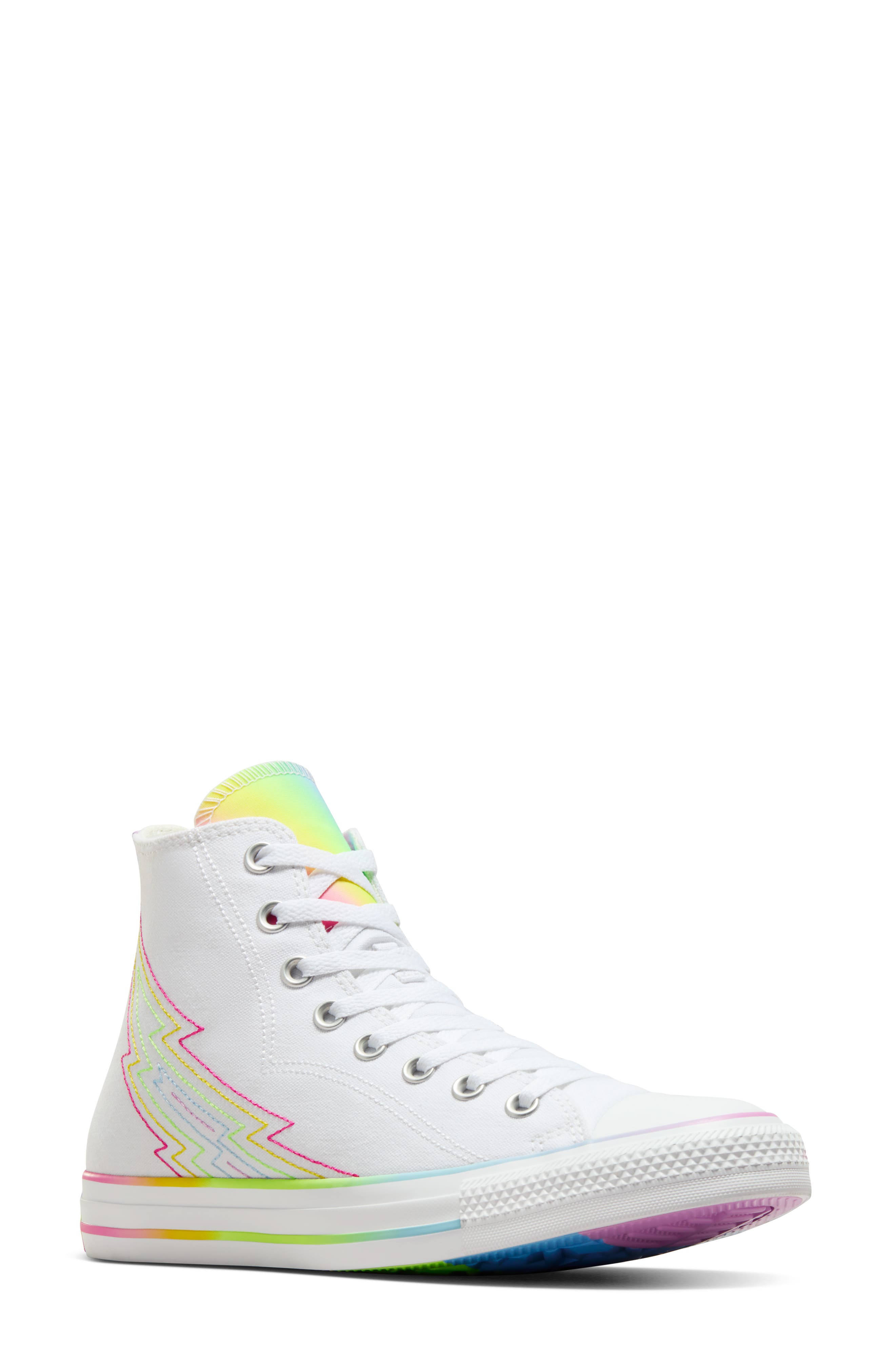 Gender Inclusive Chuck Taylor® All Star® 70 High Top Sneaker, Main, color, WHITE/ WHITE/ CHAOS