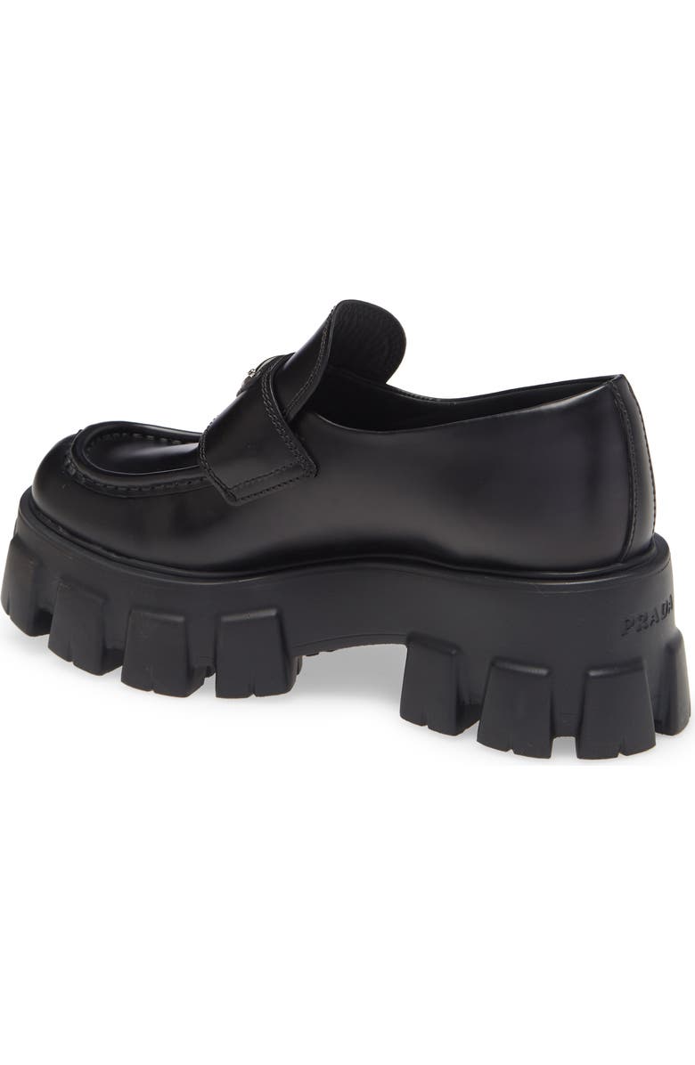 Prada Monolith Lug Sole Loafer, Alternate, color,